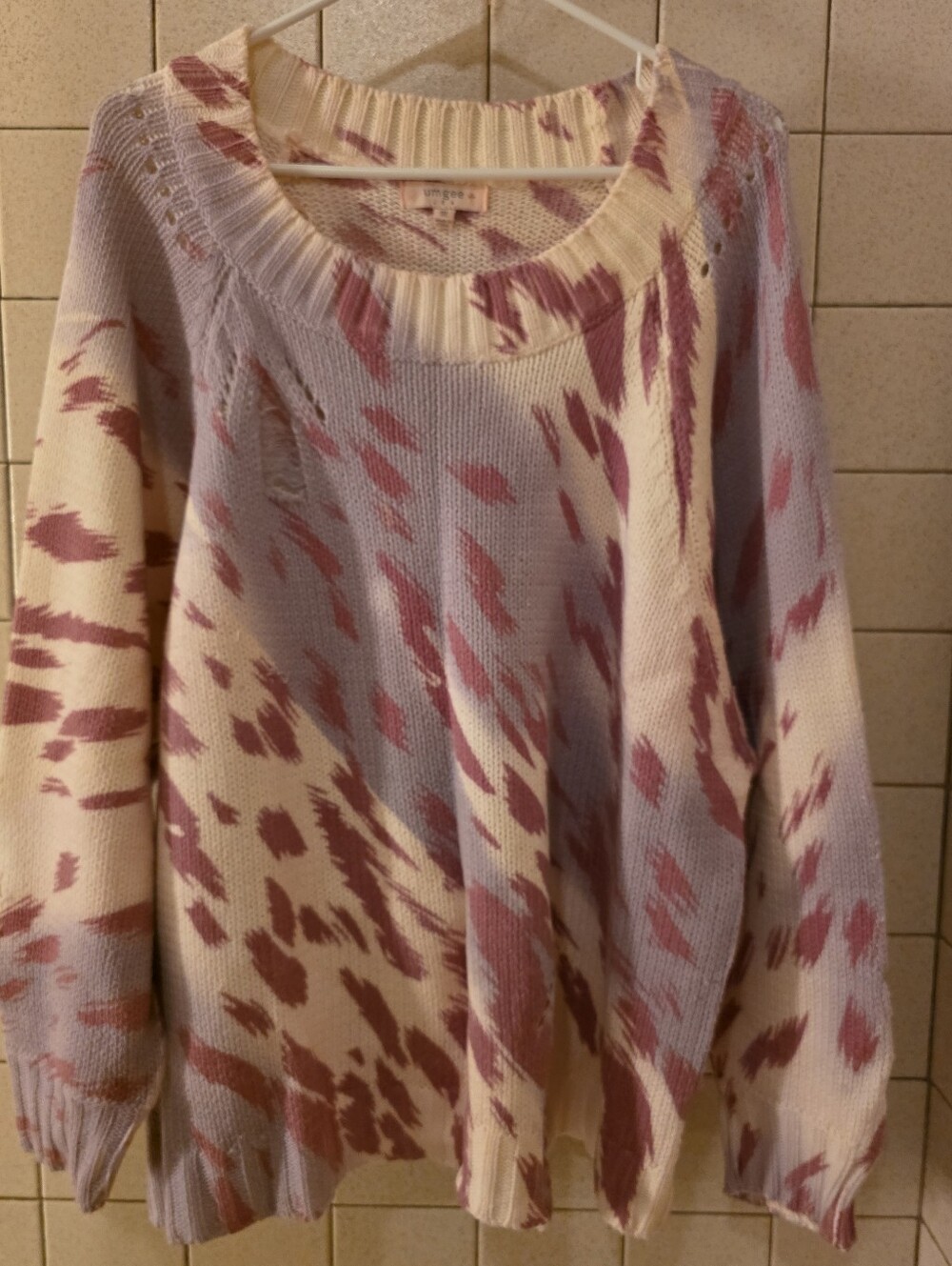UMGEE Lavender & Blush Patterned Women's Sweater